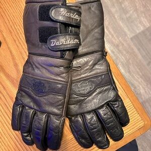 Men’s & women Official Harley Davidson Leather Gauntlet winter riding gloves